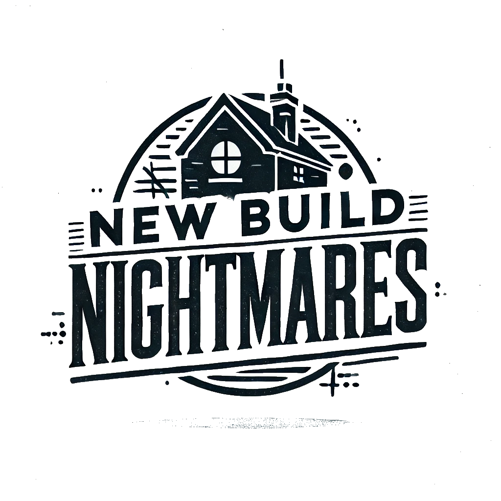 New Build Nightmare Logo, an unfinished house